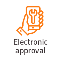 Electronic approval in maintenance management